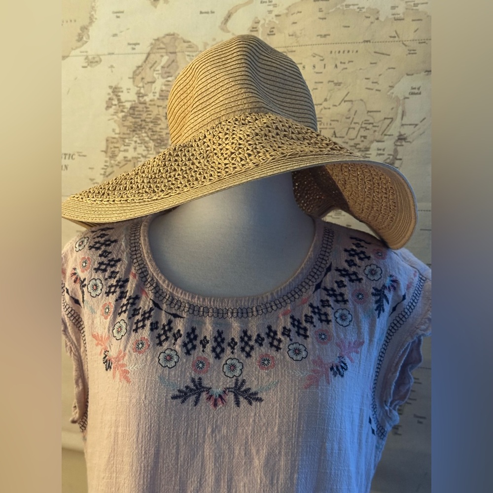 J.Crew Bohemian Vacation Straw Floppy Sun Hat